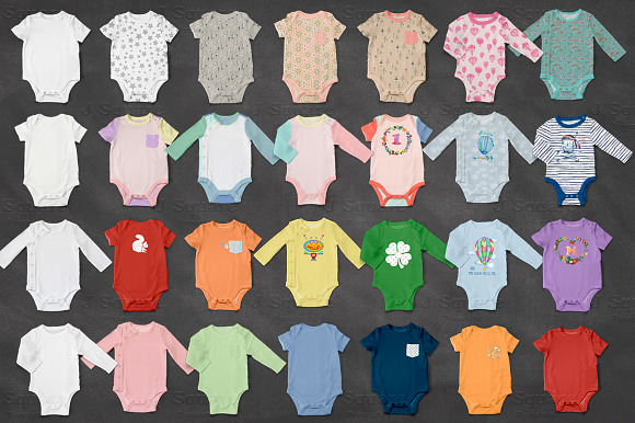 Baby Bodysuit Mock Up Tester in Product Mockups - product preview 3