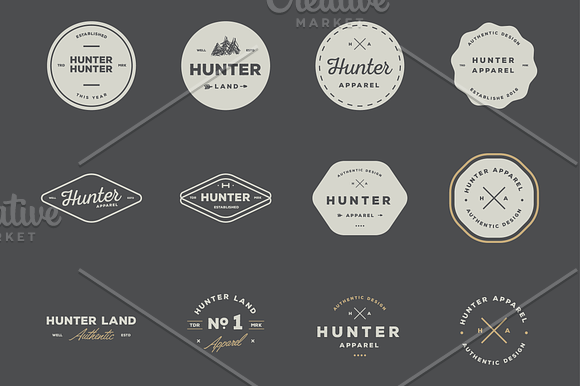 Retro Badges Logo Bundle in Logo Templates - product preview 1