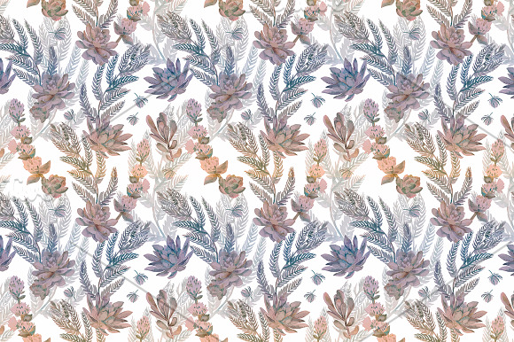 Succulents pattern in Patterns - product preview 4