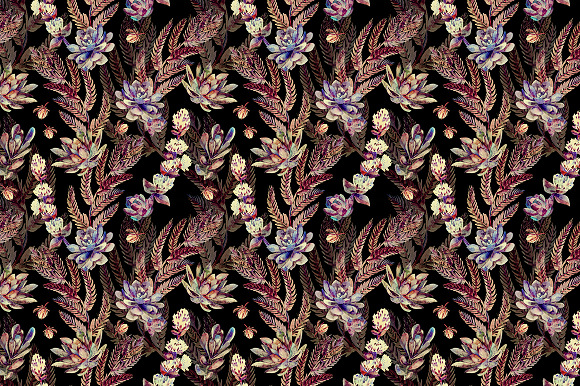 Succulents pattern in Patterns - product preview 5