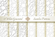 12 Seamless Generated White Patterns