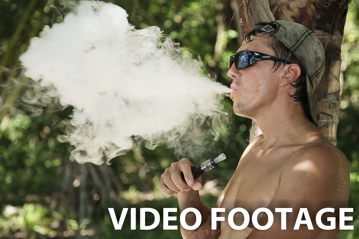 man smoking electronic cigarette in Graphics - product preview 8