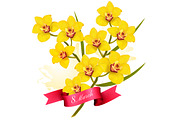Holiday Yellow Flowers Background