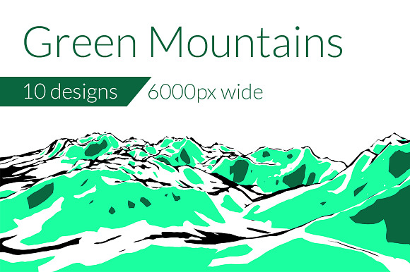 Green Mountains in Illustrations - product preview 2