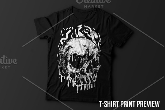 Head Human Skull Illustration in Illustrations - product preview 3