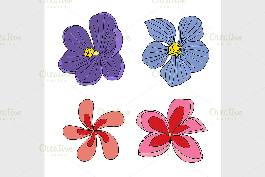 Doodles Flowers collection. in Graphics - product preview 8