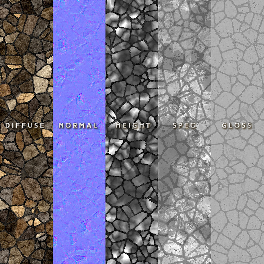 Cobblestone A (Tileable) in Man-Made - product preview 1