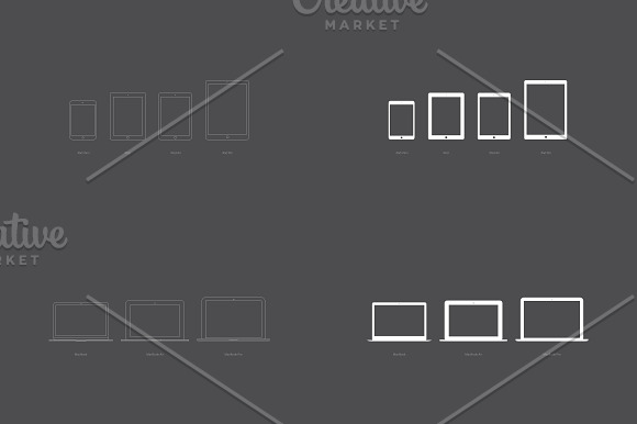 Apple Device Wireframe Mockups in Mobile & Web Mockups - product preview 6