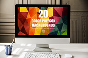 20 Color Polygon Backgrounds