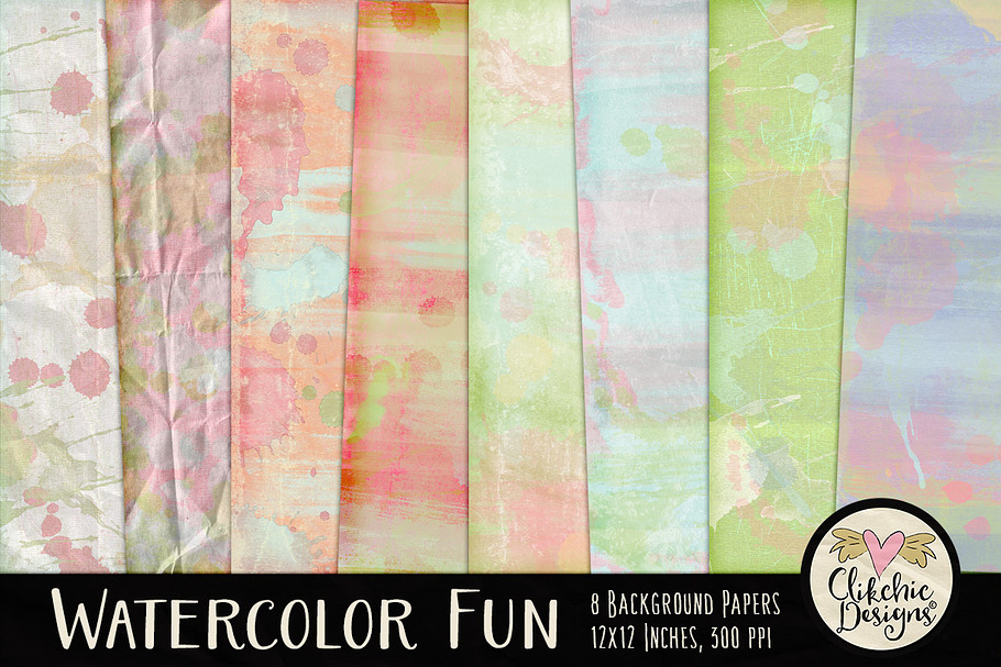 Watercolor Paint Texture Backgrounds in Textures - product preview 8