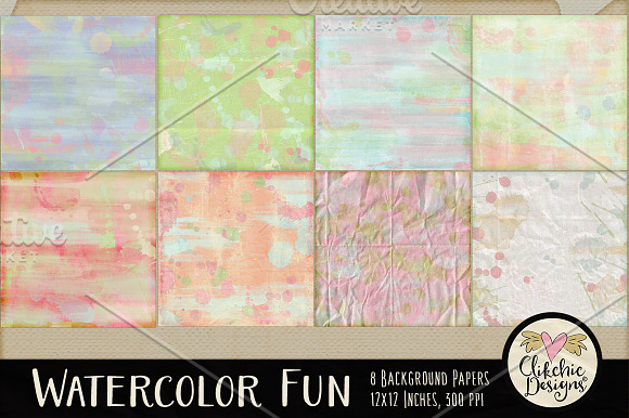 Watercolor Paint Texture Backgrounds in Textures - product preview 1