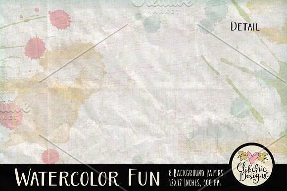 Watercolor Paint Texture Backgrounds in Textures - product preview 2