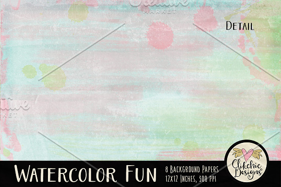 Watercolor Paint Texture Backgrounds in Textures - product preview 3