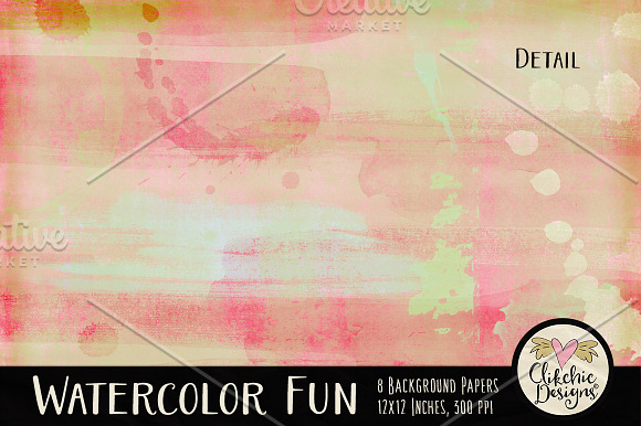 Watercolor Paint Texture Backgrounds in Textures - product preview 4