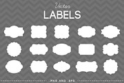 15 Vector Vintage Labels