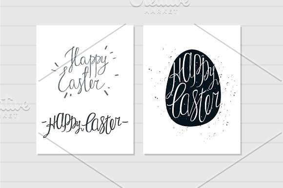 Happy Easter cards (7 eps10 +7 jpg) in Illustrations - product preview 1