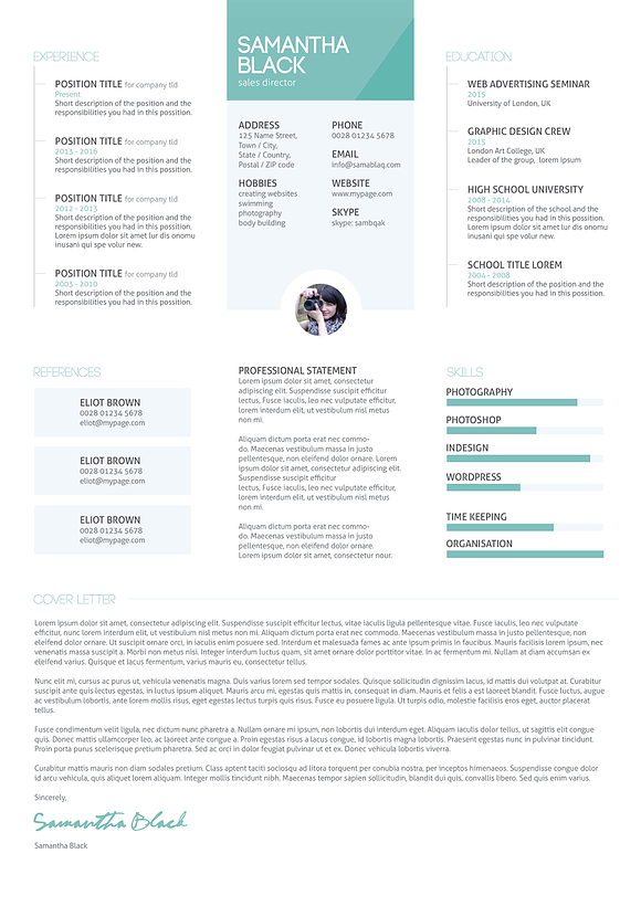 Resume template and cover letter in Letter Templates - product preview 3