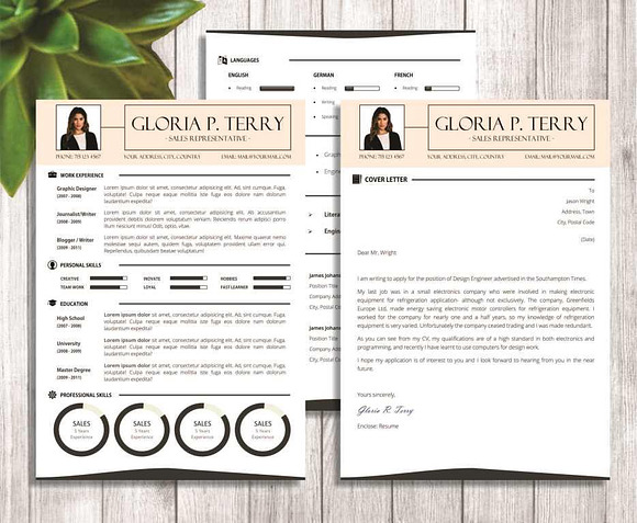 Resume Template & Cover Letter in Letter Templates - product preview 4