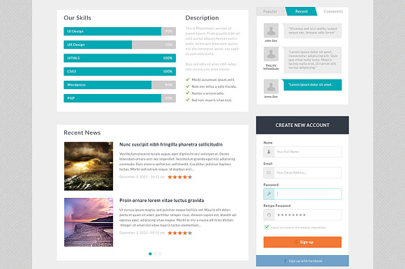 Creativio Flat UI Kit in UI Kits and Libraries - product preview 2