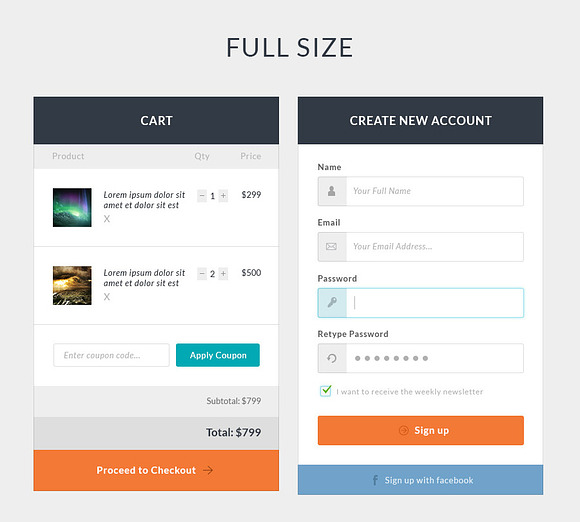 Creativio Flat UI Kit in UI Kits and Libraries - product preview 3
