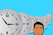 business and clocks, vector