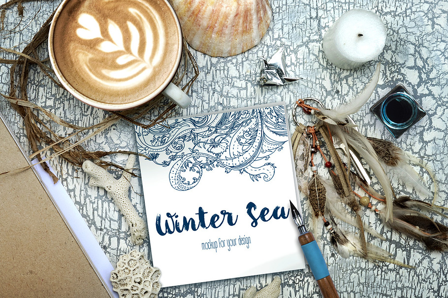 Winter Sea: Boho Style PSDMockup — 1