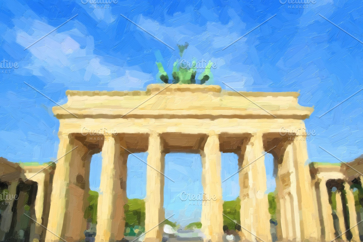 Brandenburger Tor, Berlin oil paint in Graphics - product preview 8