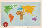 Geometric Vector World Map