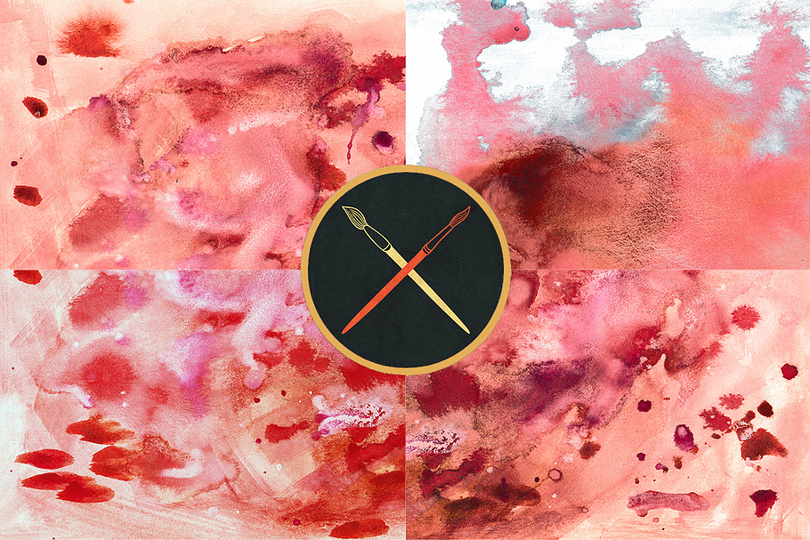 True Watercolor. Ruby. in Textures - product preview 8