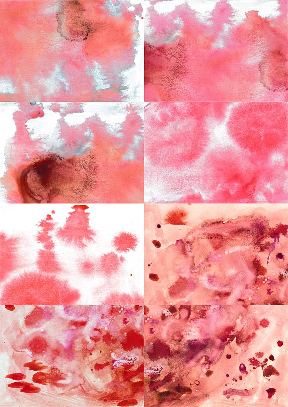 True Watercolor. Ruby. in Textures - product preview 3