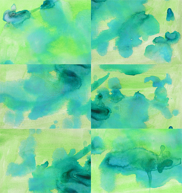 True Watercolor. Emerald. in Textures - product preview 3