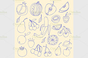 Sketches of fruit