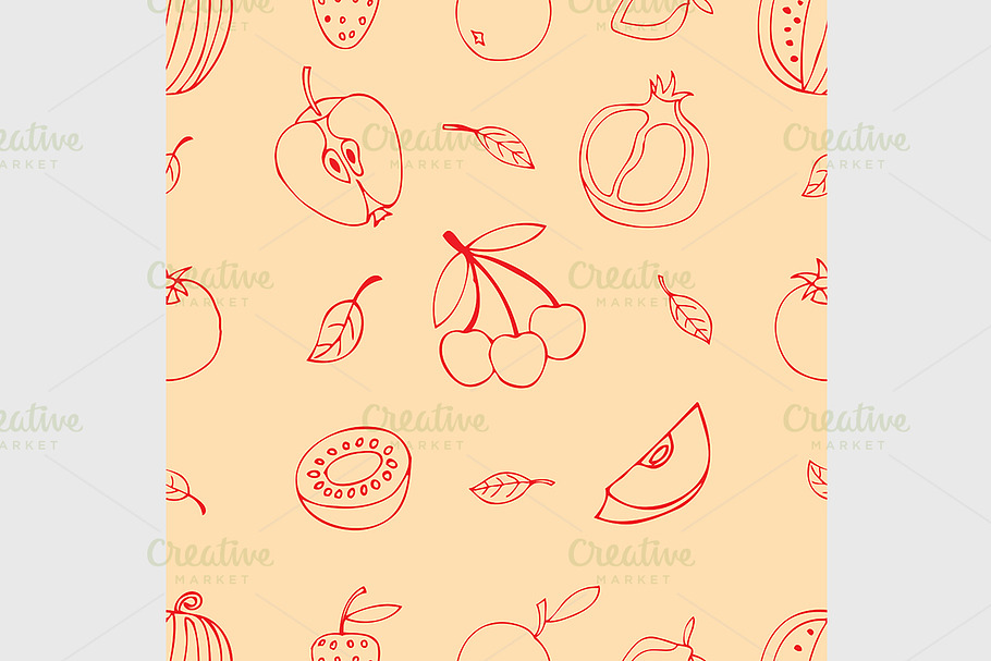 Fruit doodles in Graphics - product preview 8