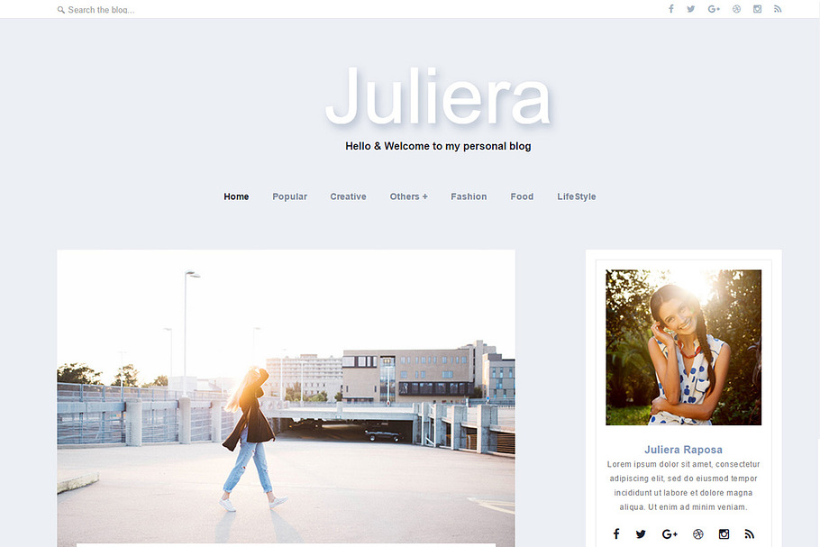 Juliera - Wordpress Theme Feminine in WordPress Minimal Themes - product preview 8
