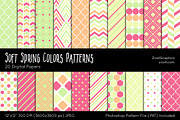 Soft Spring Colors Digital Papers 