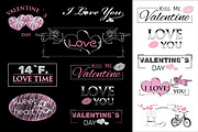 Valentine`s Day labels and badges