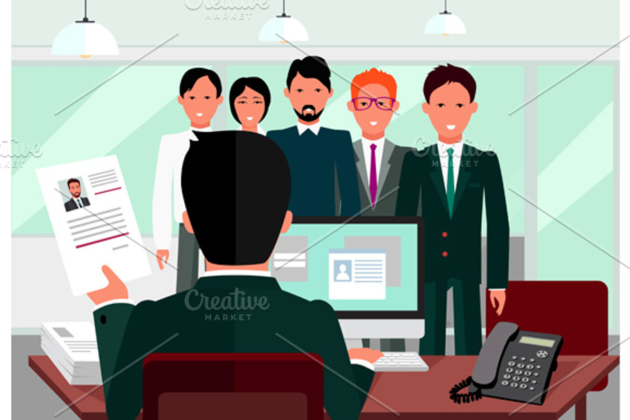 Hiring Recruiting Interview in Illustrations - product preview 8