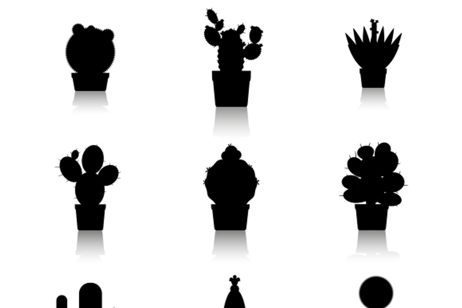 Cactus silhouettes in Graphics - product preview 8