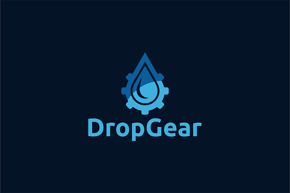 Drop Gear in Logo Templates - product preview 1