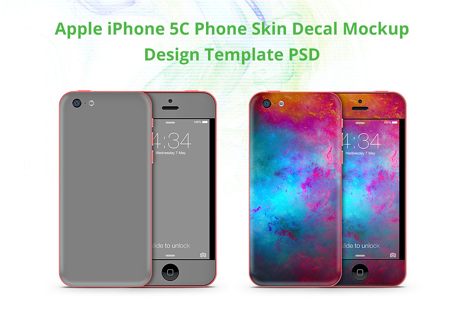 iPhone 5C Phone Skin Mock-up