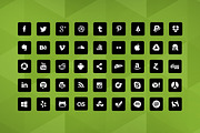 90 Squared Social Icons