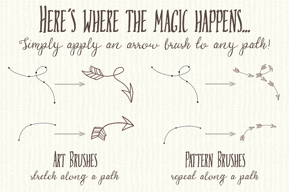 Magic Arrow Brushes (Illustrator) in Photoshop Brushes - product preview 1