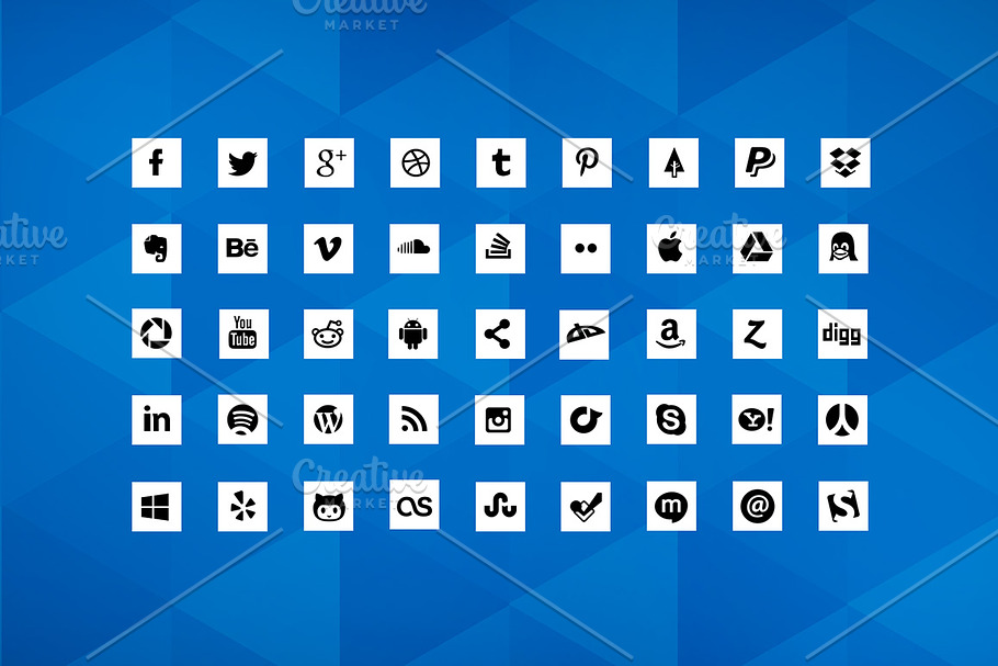 Social Media Icons 90 Social Icons in Graphics - product preview 8