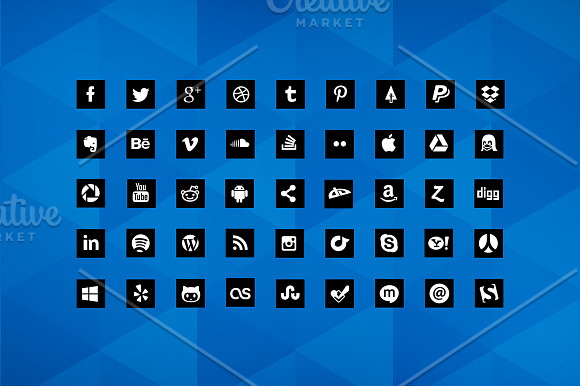 Social Media Icons 90 Social Icons in Graphics - product preview 1