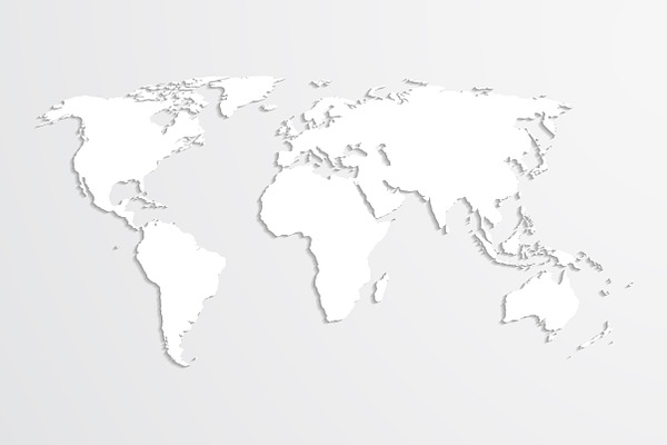 World map, vector.