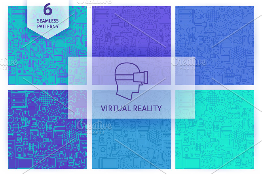 Virtual Reality Line Tile Patterns