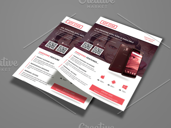 App/Mobile Promotion Flyer in Flyer Templates - product preview 1