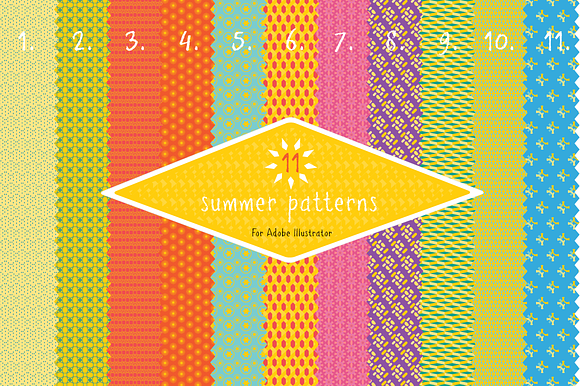 Summer Fabric Patterns in Photoshop Brushes - product preview 4