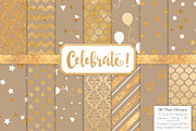 Champagne Gold Foil Digital Papers