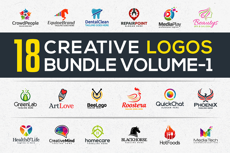 18 Creative Logos Bundle Vol-1 in Logo Templates - product preview 8